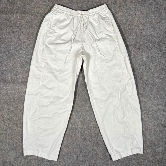 Abercrombie & Fitch Other - Abercrombie & Fitch Pull On Pants Mens S White Cotton Poplin Drawstring Relaxed